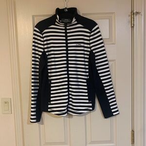 Lauren Active Ralph Lauren Black/White Striped Jacket sz M